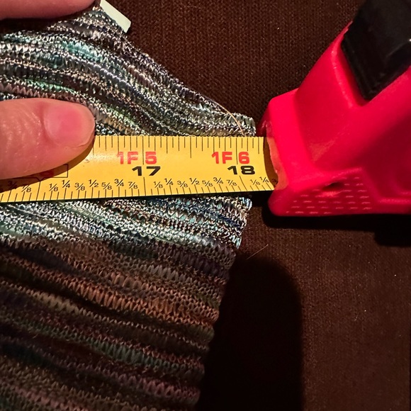 Connected Greens Blues Yellows Stripe Designs Sleeveless V Neck Sz 14P. - Picture 9 of 10